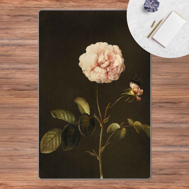Teppich Blumen Barbara Regina Dietzsch - Essig-Rose mit Hummel