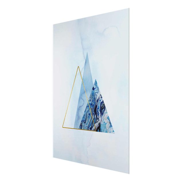 Andrea Haase Bilder Geometrie in Blau und Gold II