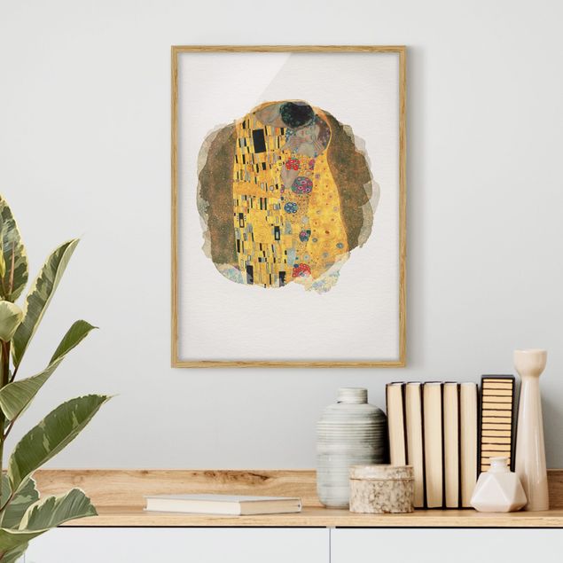 Küche Dekoration Wasserfarben - Gustav Klimt - Der Kuss