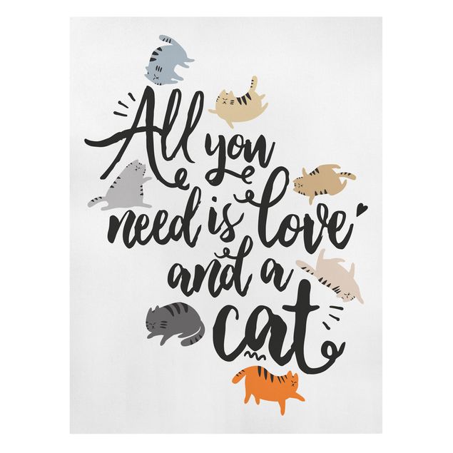 Wandbilder Liebe All you need is love and a cat