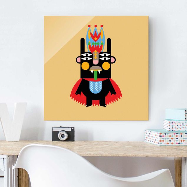 Deko Kinderzimmer Collage Ethno Monster - König