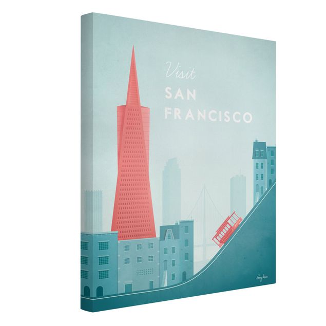 Kunstdrucke auf Leinwand Reiseposter - San Francisco