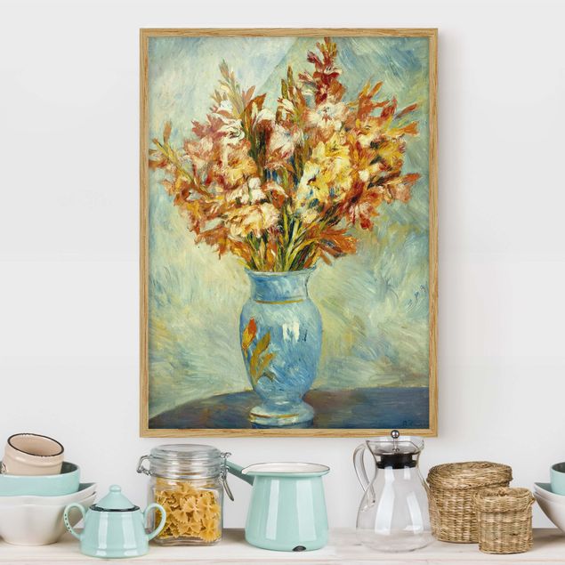Küche Dekoration Auguste Renoir - Gladiolen in Vase