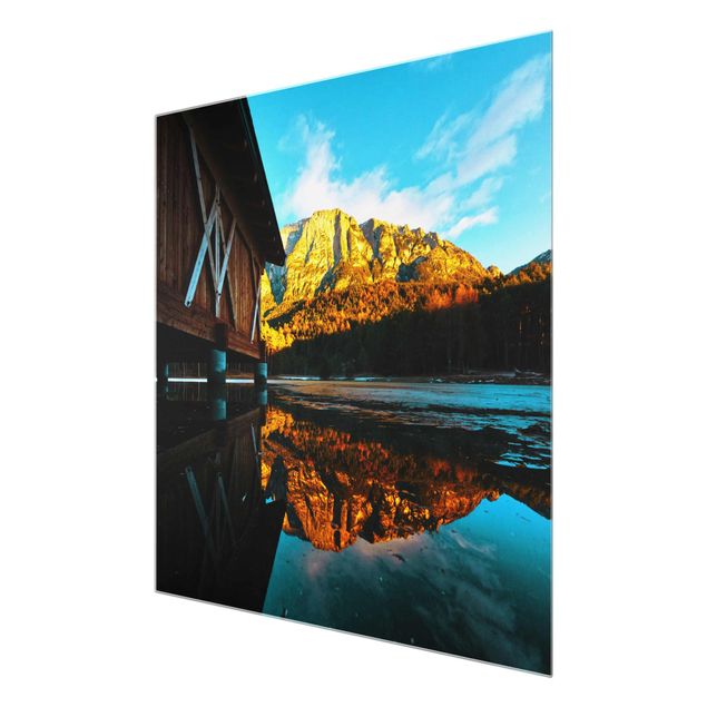 Wandbilder Natur Bergspiegelung in den Dolomiten