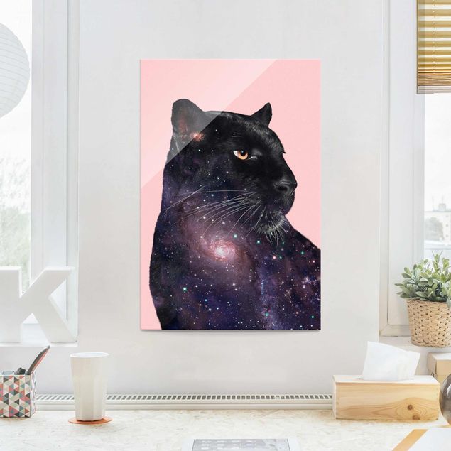 Wanddeko Küche Panther mit Galaxie