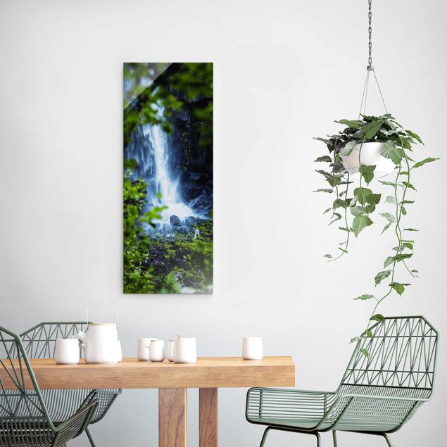 Wandbilder Landschaften Blick zum Wasserfall