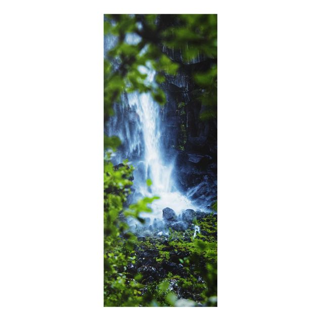 Wandbilder Natur Blick zum Wasserfall