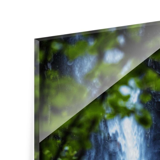 Wandbilder Grün Blick zum Wasserfall