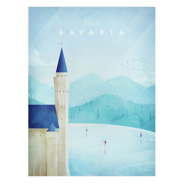 Kunstdrucke auf Leinwand Reiseposter - Bavaria