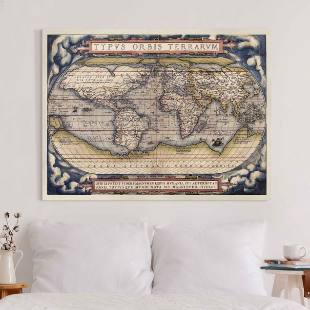 Wanddeko Küche Historische Weltkarte Typus Orbis Terrarum