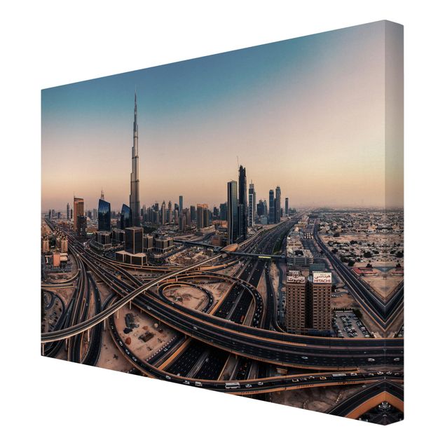 Leinwandbilder Städte Abendstimmung in Dubai