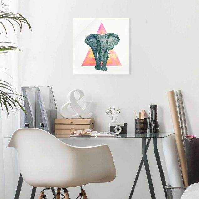 Küche Dekoration Illustration Elefant vor Dreieck Malerei