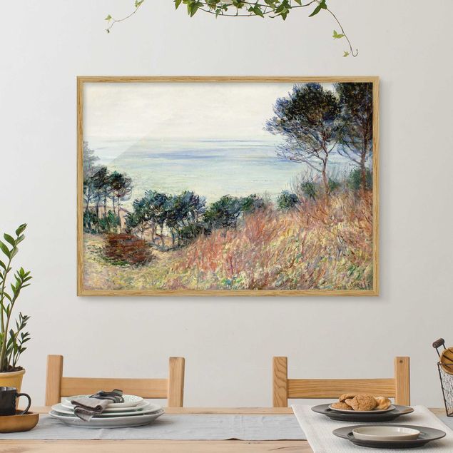 Gerahmte Bilder Strände Claude Monet - Küste Varengeville
