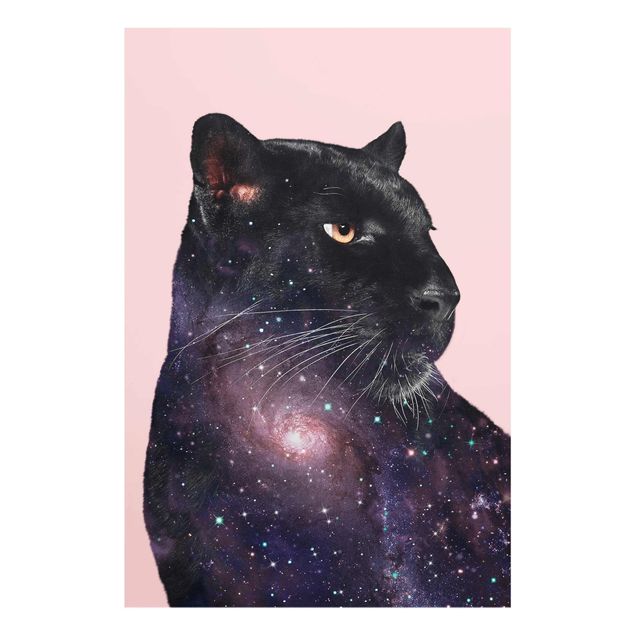 Wandbilder Kunstdrucke Panther mit Galaxie