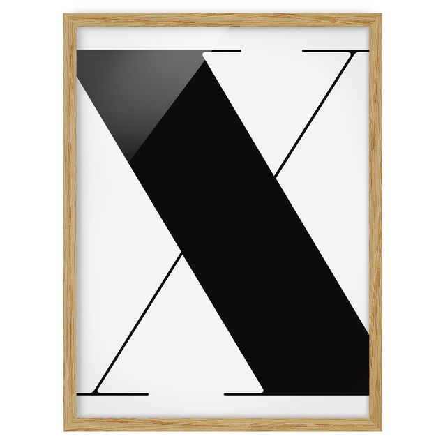 Sprüche Bilder mit Rahmen Antiqua Letter X