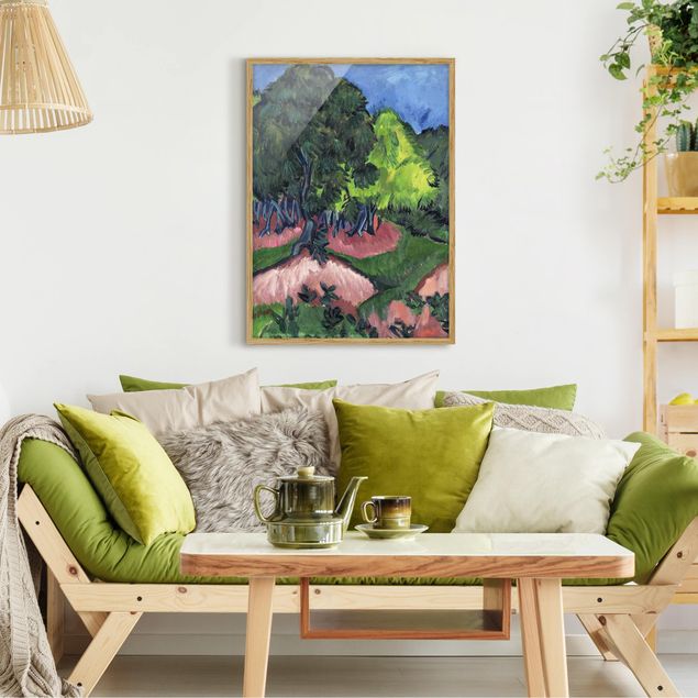 Wandbilder Bäume Ernst Ludwig Kirchner - Landschaft mit Kastanienbaum