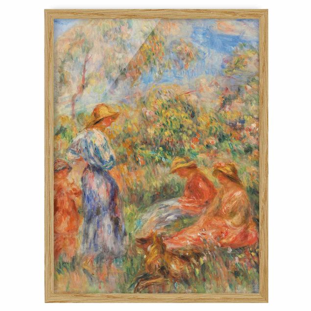 Wandbilder Kunstdrucke Auguste Renoir - Landschaft mit Frauen und Kind