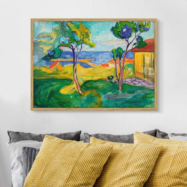 Strandbilder mit Rahmen Edvard Munch - Der Garten