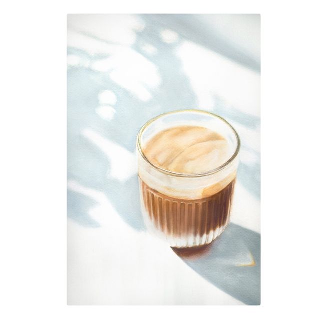 Leinwandbilder Kaffee Cappuccino zum Frühstück