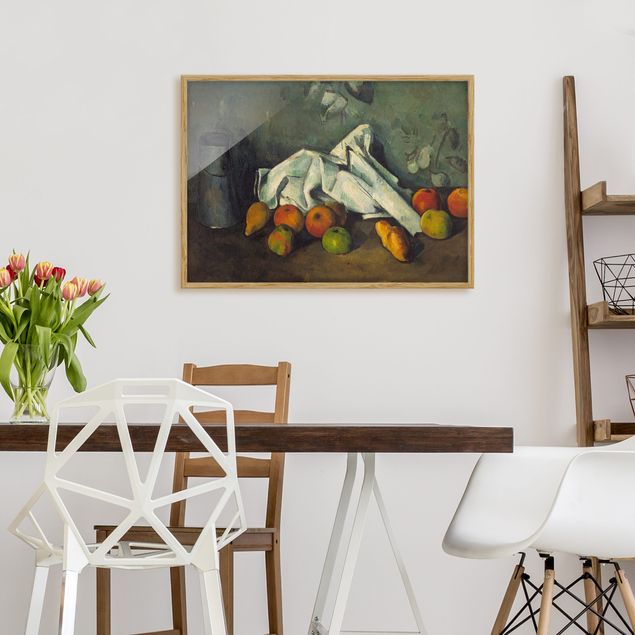 Kunststil Post Impressionismus Paul Cézanne - Milchkanne und Äpfel