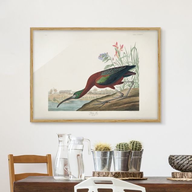 Wanddeko Küche Vintage Lehrtafel Brauner Ibis