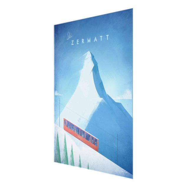Glasbilder Landschaften Reiseposter - Zermatt