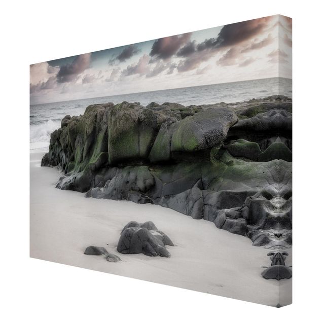 Leinwandbilder Naturmotive Felsen am Strand