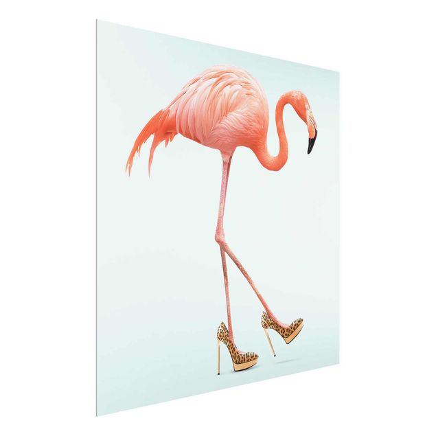 Wandbilder Modern Flamingo mit High Heels