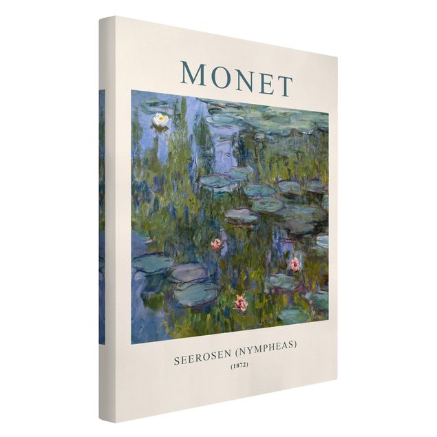 Blumenbilder auf Leinwand Claude Monet - Seerosen (Nympheas) - Museumsedition