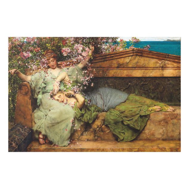 Glasbilder Blumen Sir Lawrence Alma-Tadema - Im Rosengarten
