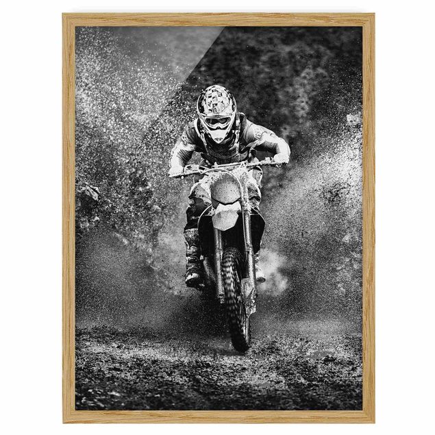 Wandbilder Sport Motocross im Schlamm