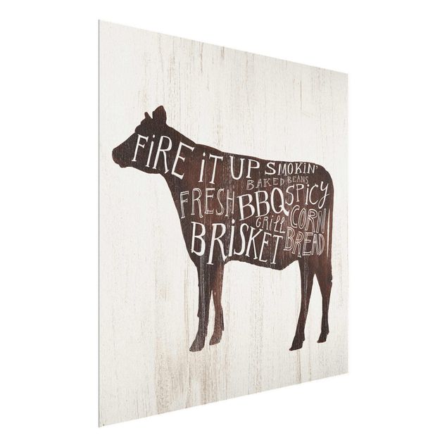 Wandbilder Modern Bauernhof BBQ - Kuh