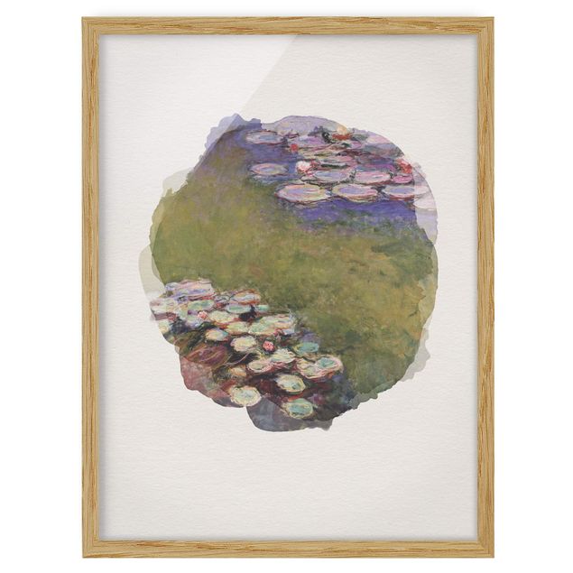 Wandbilder Landschaften Wasserfarben - Claude Monet - Seerosen