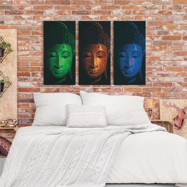 Wandbilder Spirituell Triple Buddha