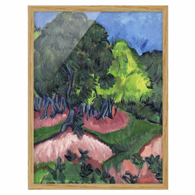 Wandbilder Landschaften Ernst Ludwig Kirchner - Landschaft mit Kastanienbaum
