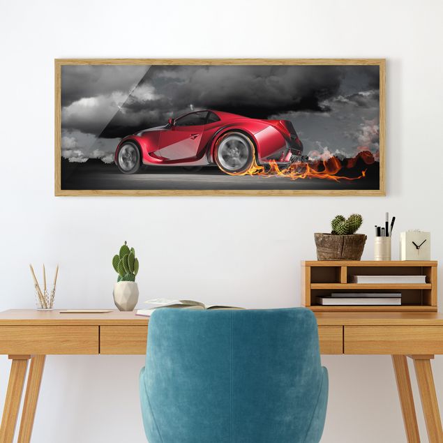 Wandbilder Autos Flammende Leidenschaft