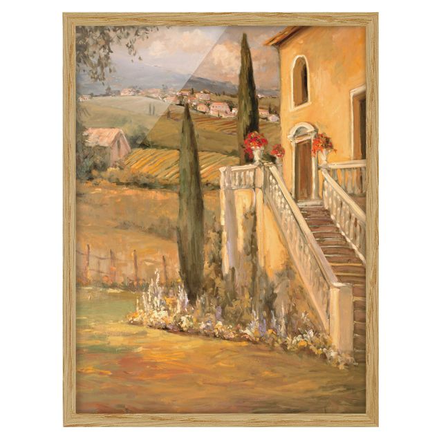 Wandbilder Architektur & Skyline Italienische Landschaft - Haustreppe