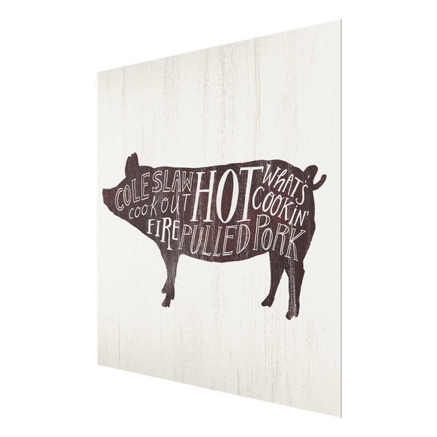 Wandbilder Bauernhof BBQ - Schwein