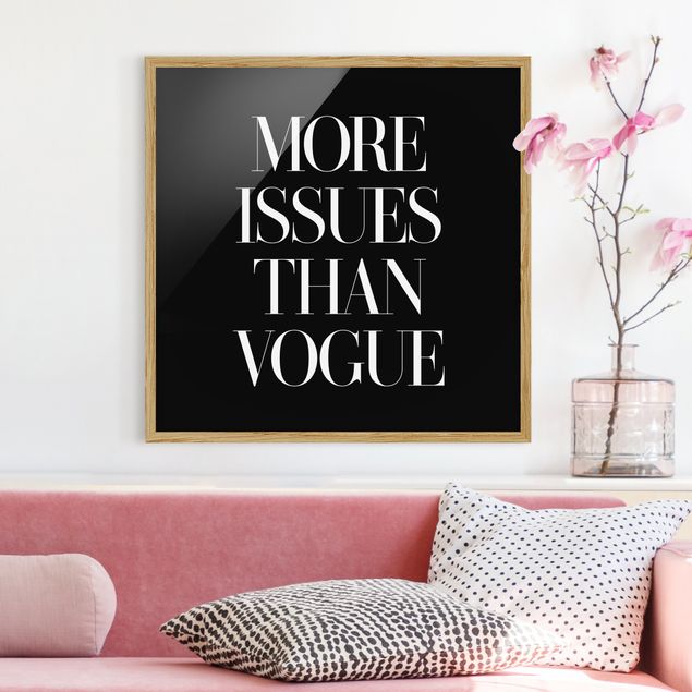 gerahmte Bilder schwarz-weiß More issues than Vogue