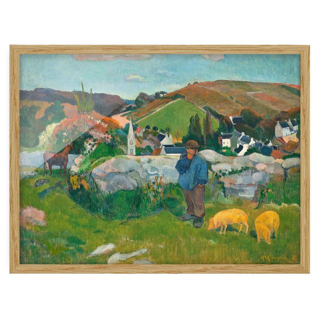 Wandbilder Landschaften Paul Gauguin - Der Schweinehirt