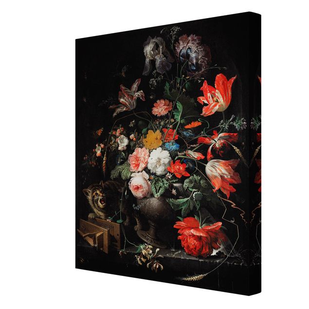 Wandbilder Floral Abraham Mignon - Das umgeworfene Bouquet