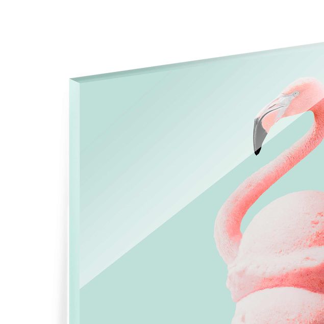 Jonas Loose Kunstdrucke Eis mit Flamingo