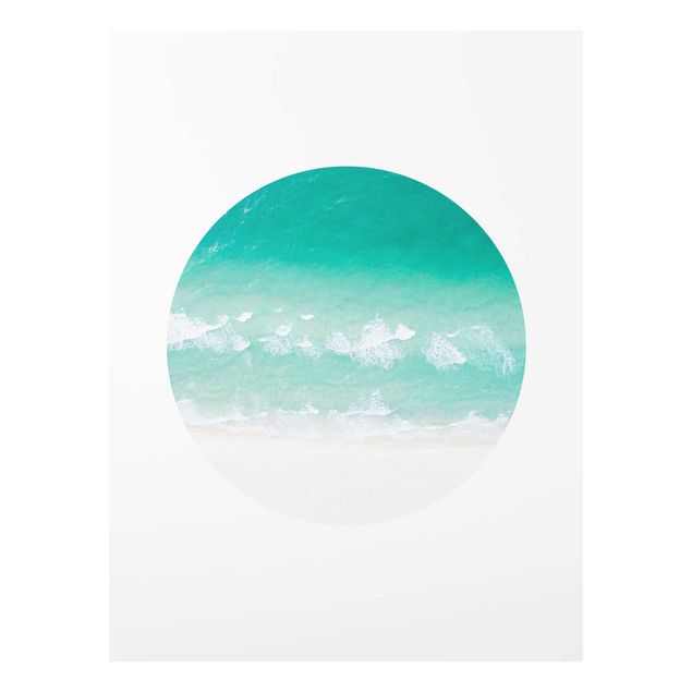 Glasbilder Strand Das Meer im Kreis