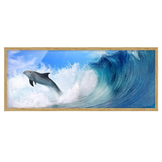 Wandbilder Strände Playing Dolphins