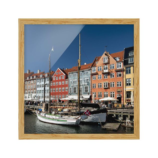 Wandbilder Blau Hafen in Kopenhagen