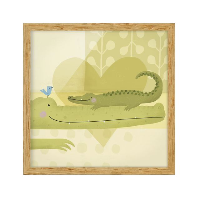 Wandbilder Modern Mama und ich - Krokodile