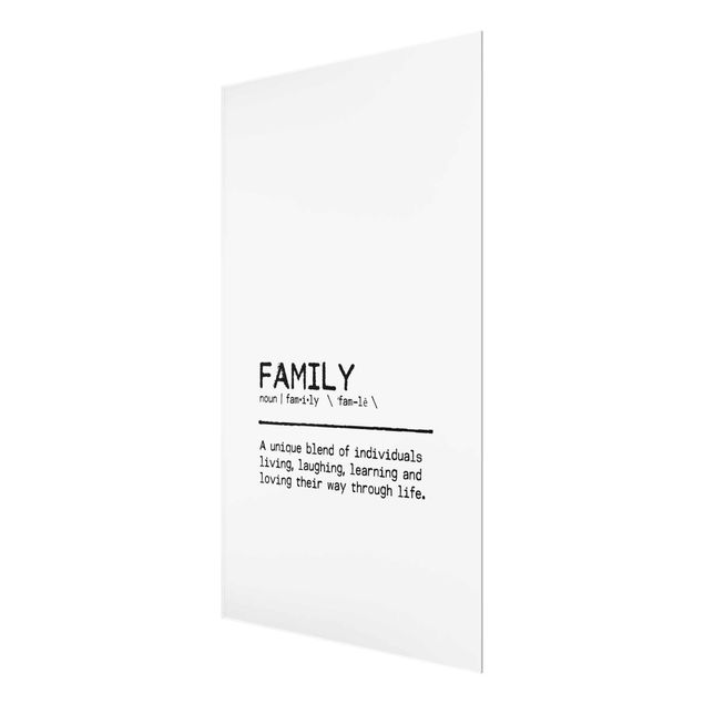Glasbilder Definition Family Unique
