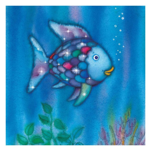 Wandtapete blau Der Regenbogenfisch - Allein im weiten Meer