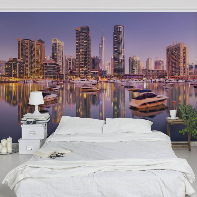 moderne Fototapete Dubai Skyline und Marina