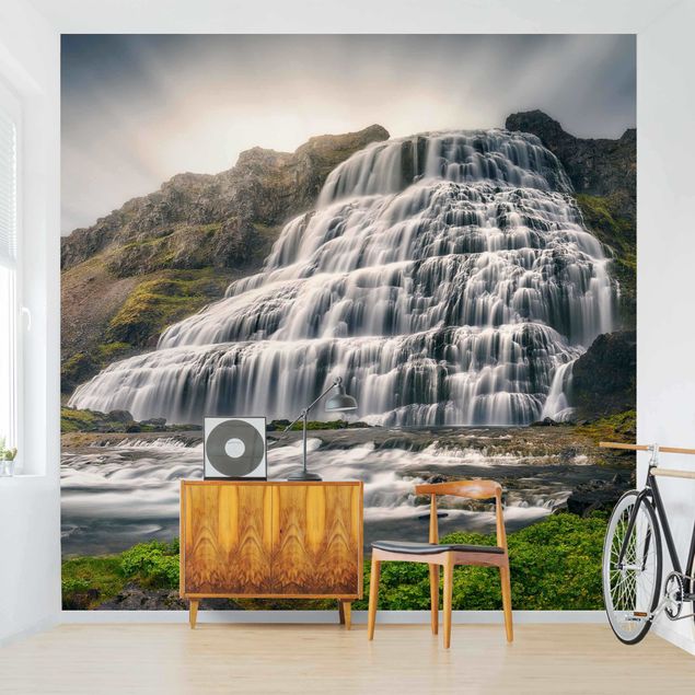 Fototapete modern Dynjandi Wasserfall